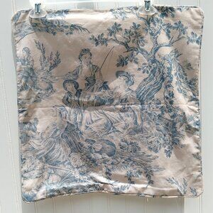 Maison d' Hermine Pillow Cover The Miller Blue French Country Toile 18.5 x 19"